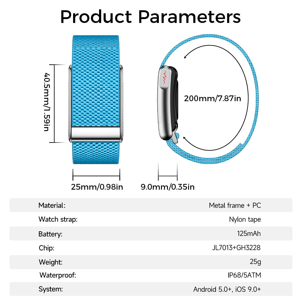 Smart Loop 5.0 Health & Fitness Tracker(Blue)