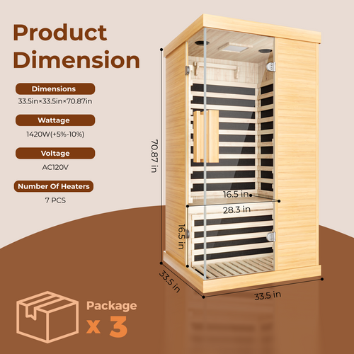 1-2 Person Far Infrared Sauna
