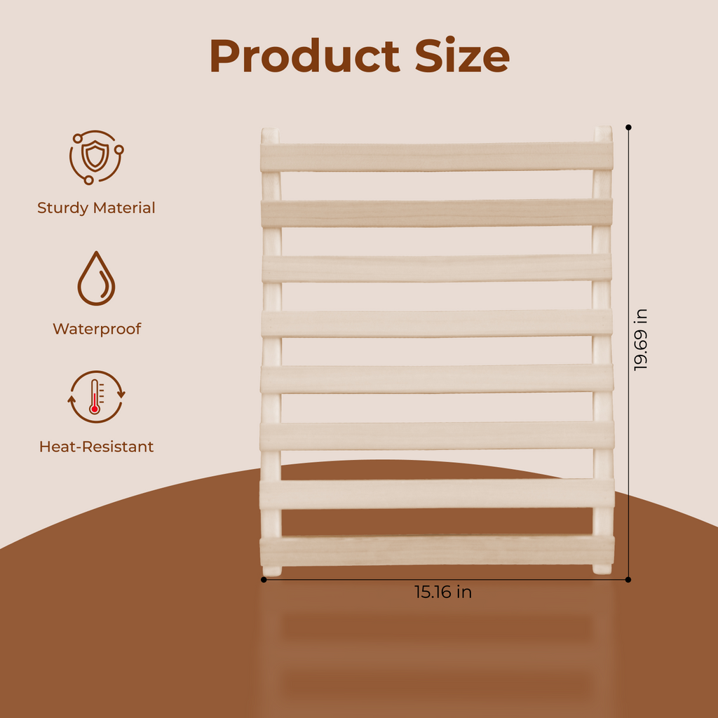 Backrest for Indoor/Outdoor Sauna