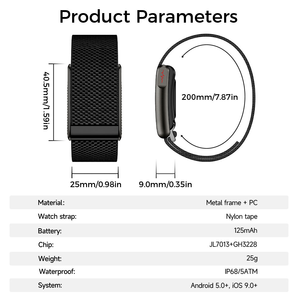 Smart Loop 5.0 Health & Fitness Tracker(Black)